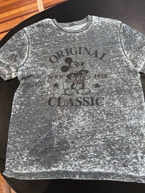 Disney Gray Marble Mickey Original Classic Graphic Tee